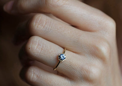 Jayda Blue Sapphire Ring-Capucinne