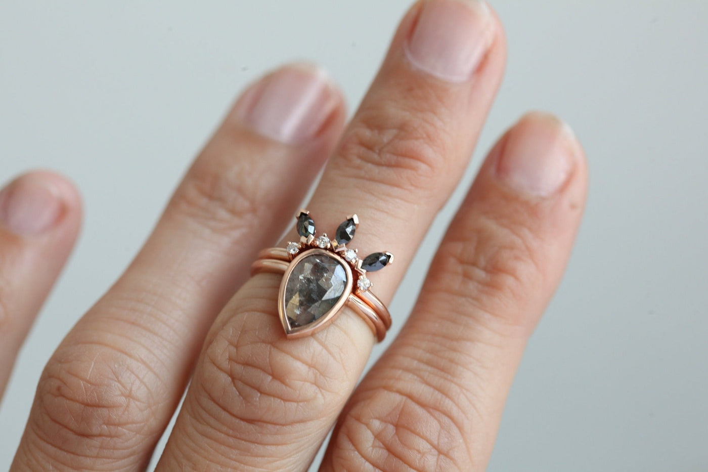 Mabel Salt & Pepper Diamond Ring