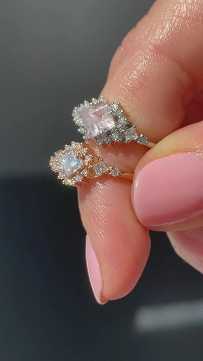 Barbara Cluster Diamond Engagement Ring