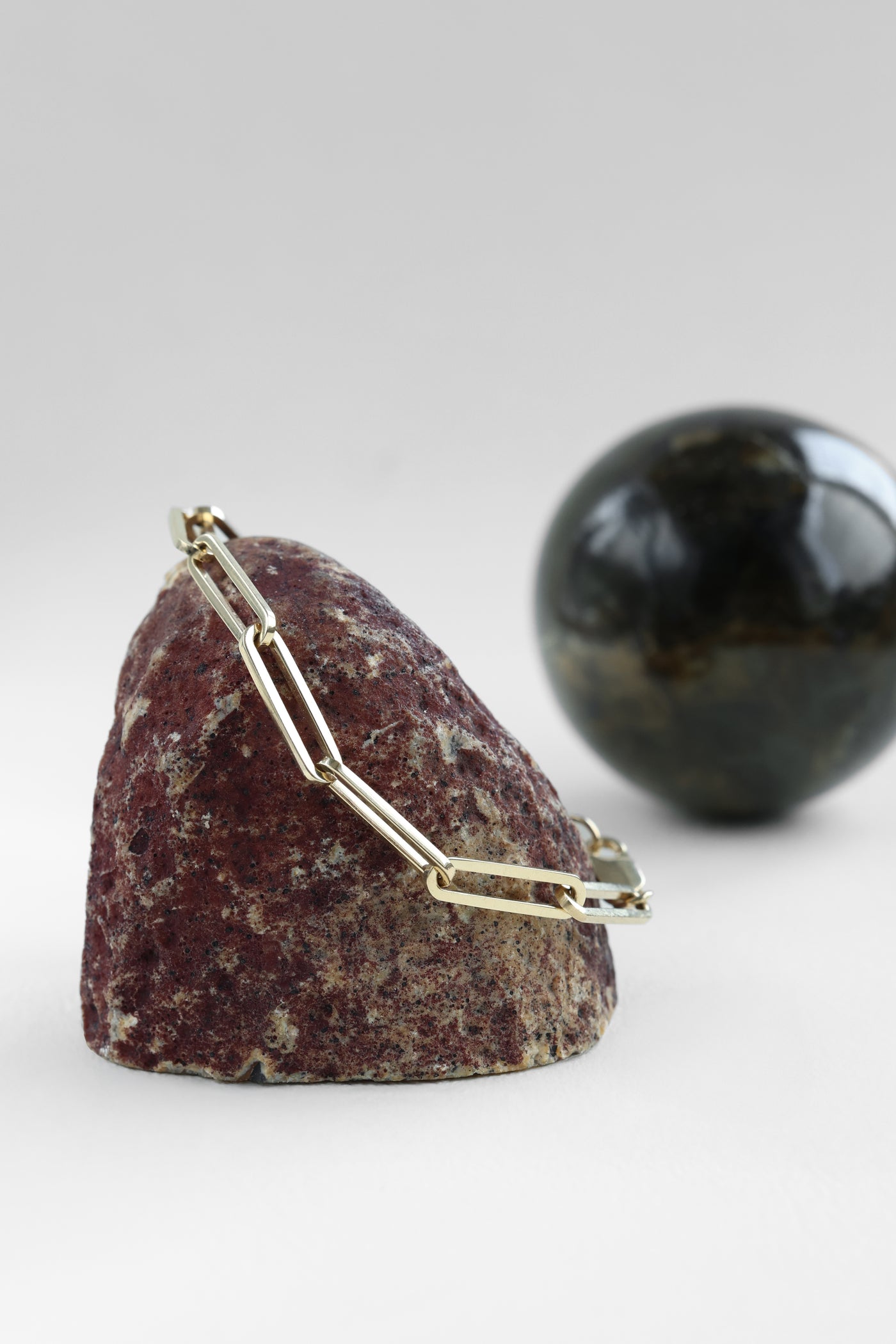 14k gold paperclip chain bracelet, simple gold everyday bracelet Bracelet