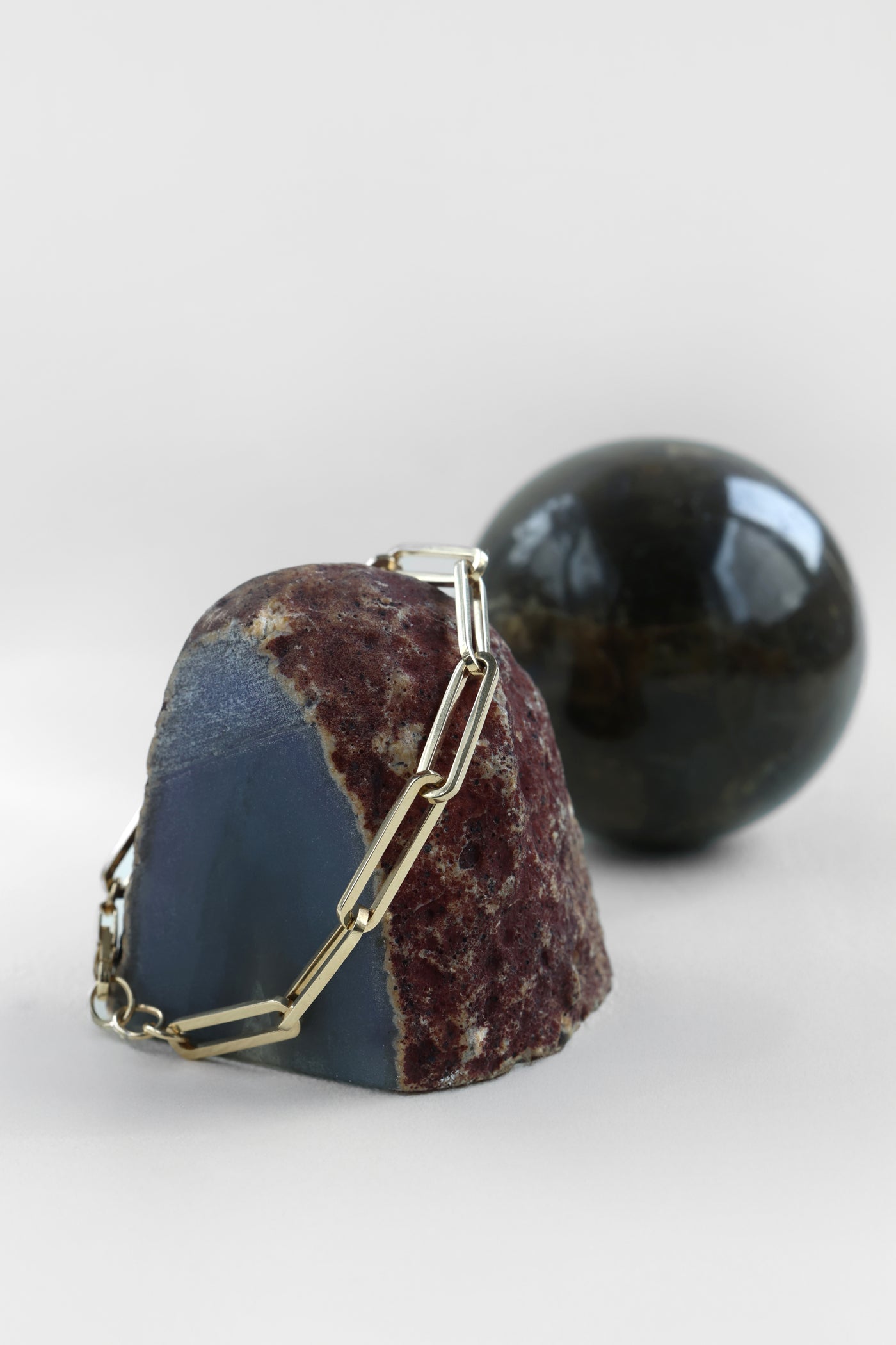 14k gold paperclip chain bracelet, simple gold everyday bracelet Bracelet