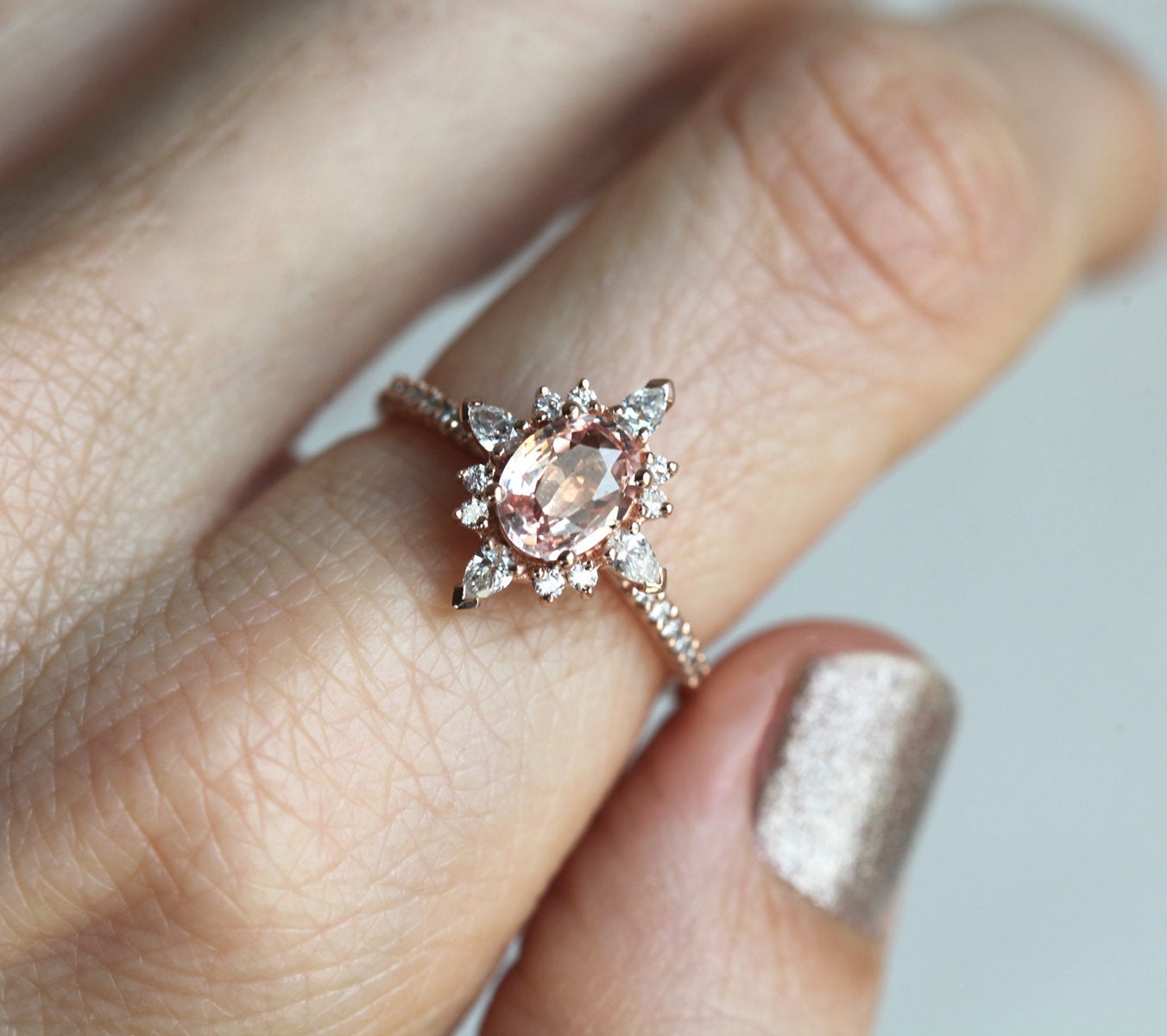 Adriana set de anillos de Zafiro con Diamantes