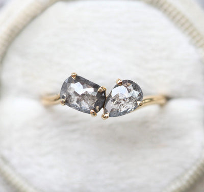 Cluster Salt & Pepper Diamond Ring