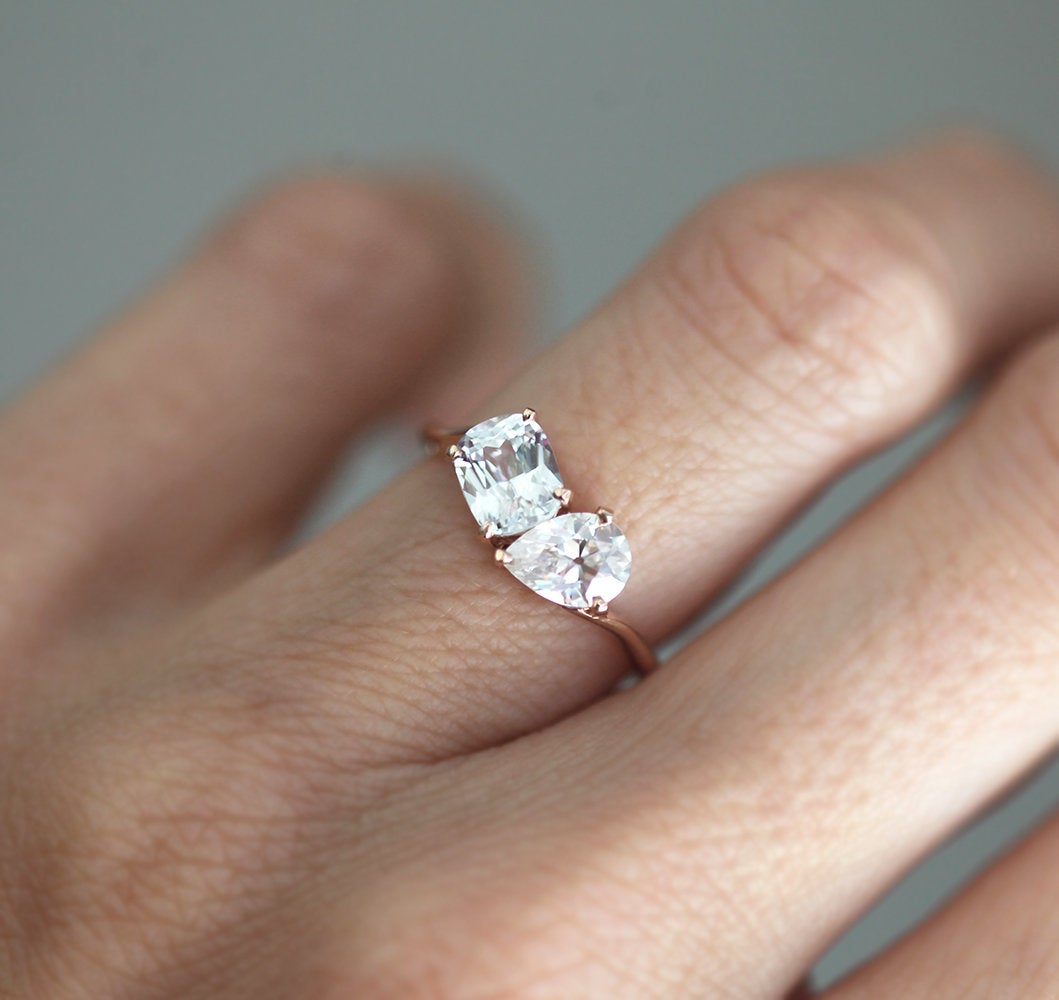 Cluster Salt & Pepper Diamond Ring