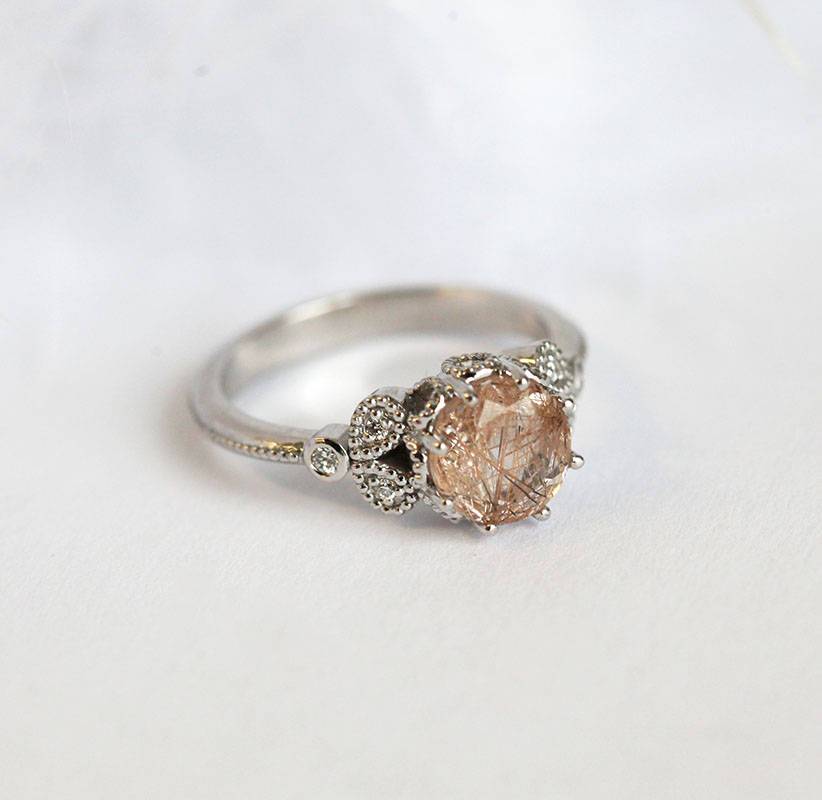 Amanda Round Quartz Ring-Capucinne