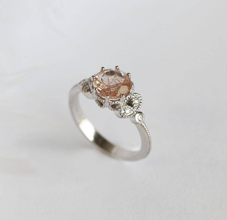 Amanda Round Quartz Ring-Capucinne