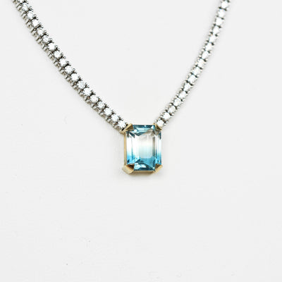 Arwen diamond choker with bicolor sapphire