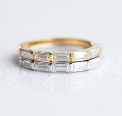 Baguette White Diamond Eternity Wedding Band