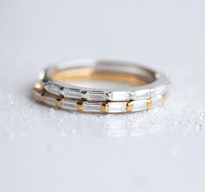 Baguette White Diamond Eternity Wedding Band