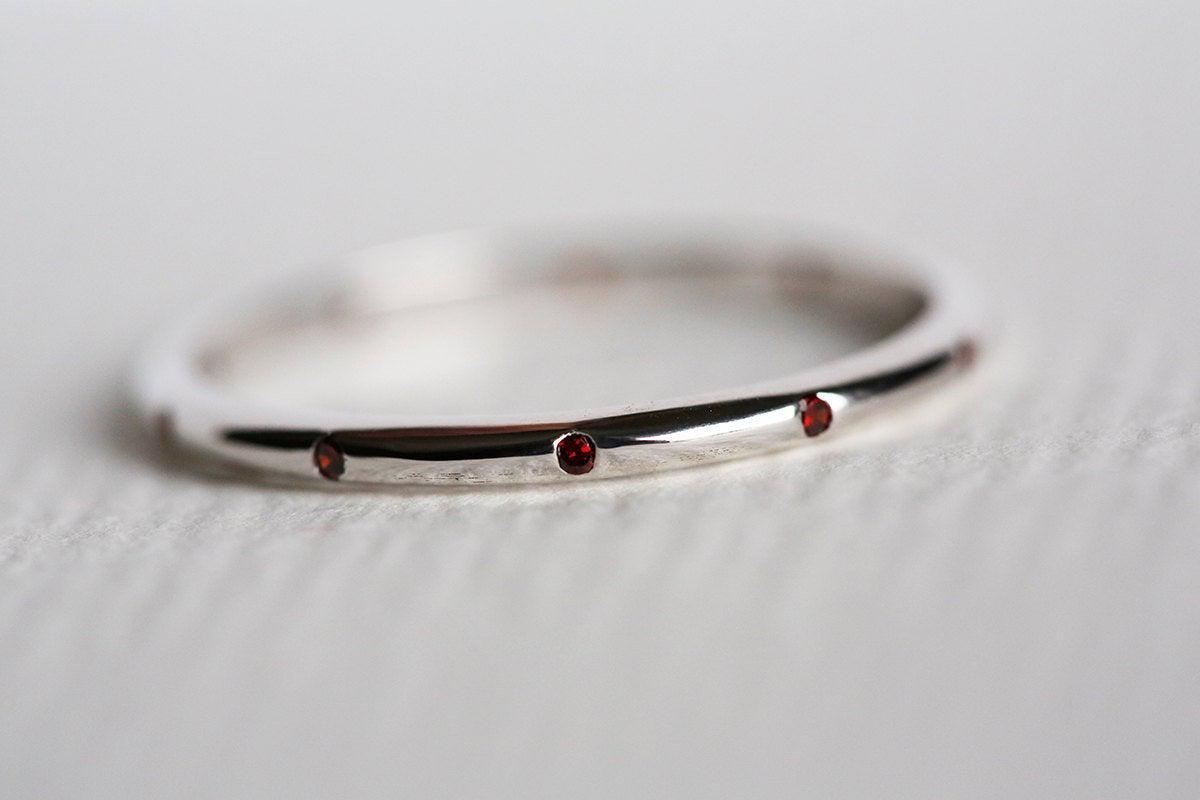 Blue Topaz Ring, Birthstone Ring-Capucinne