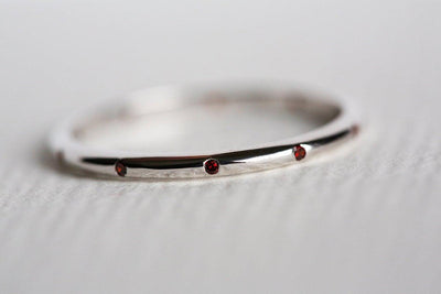 Blue Topaz Ring, Birthstone Ring-Capucinne