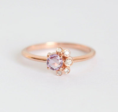 Briar Round Sapphire Diamond Cluster Ring