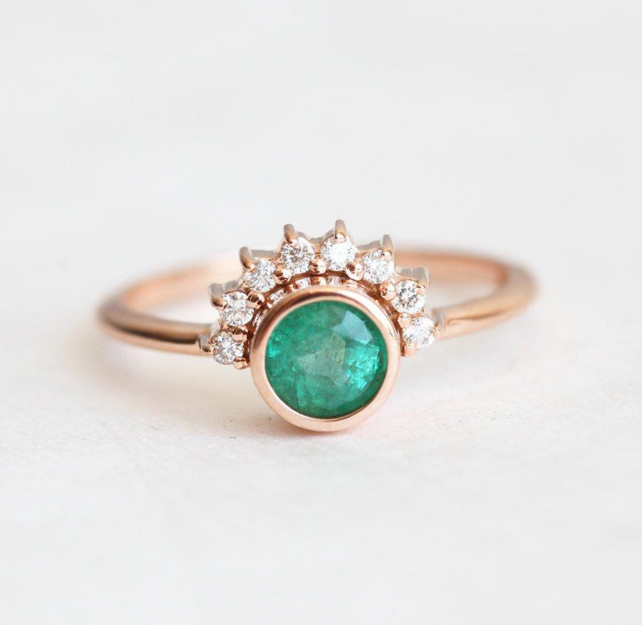 Brina Emerald And Diamond Ring