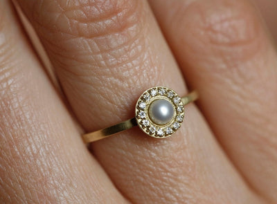 CADENCE ROUND PEARL RING-Capucinne