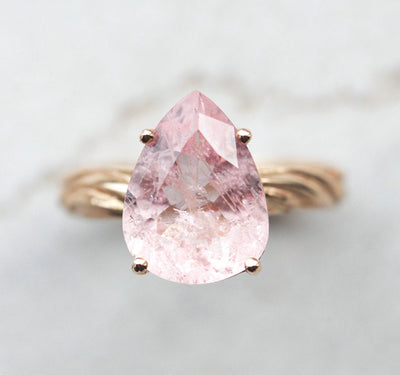 Pear Morganite Ring