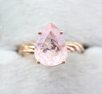 Pear Morganite Ring