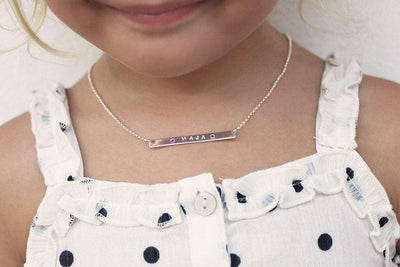 Personalized monogram child's gold necklace