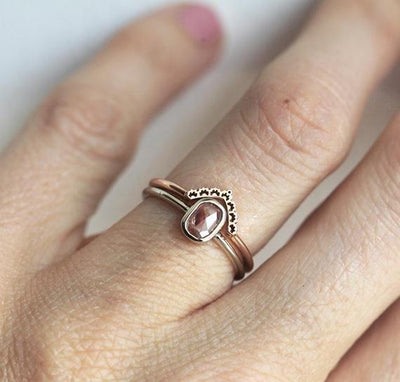 Wedding Ring, 14K Gold Ring-Capucinne