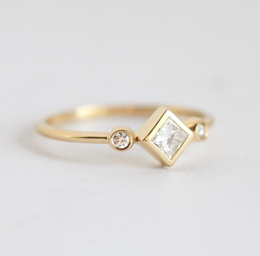 Diamond nesting narrow band ring online
