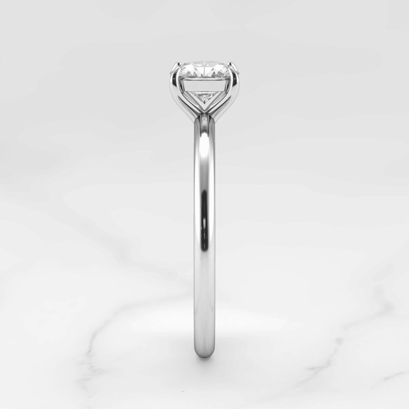 Cushion-Cut Solitaire Diamond Ring