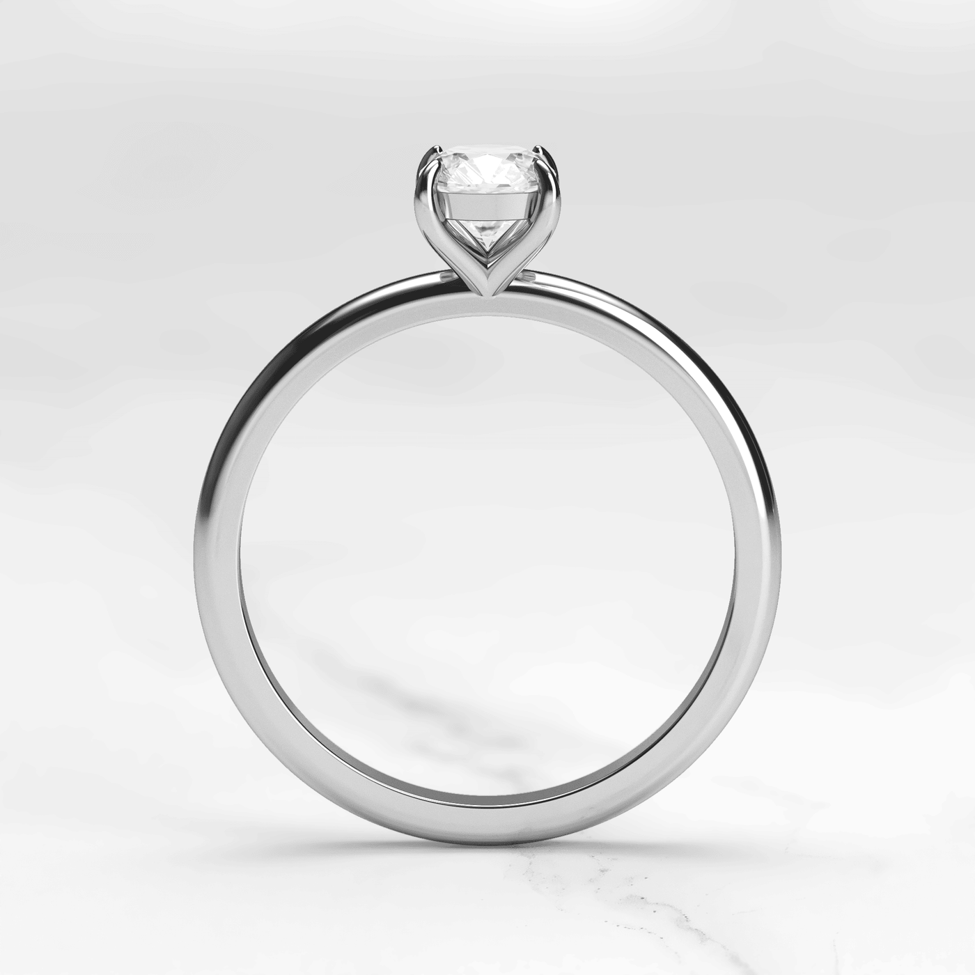 Cushion-Cut Solitaire Diamond Ring