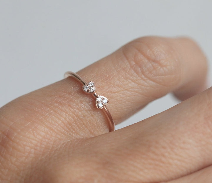 Cute And Dainty Bow Tie Diamond Ring Capucinne