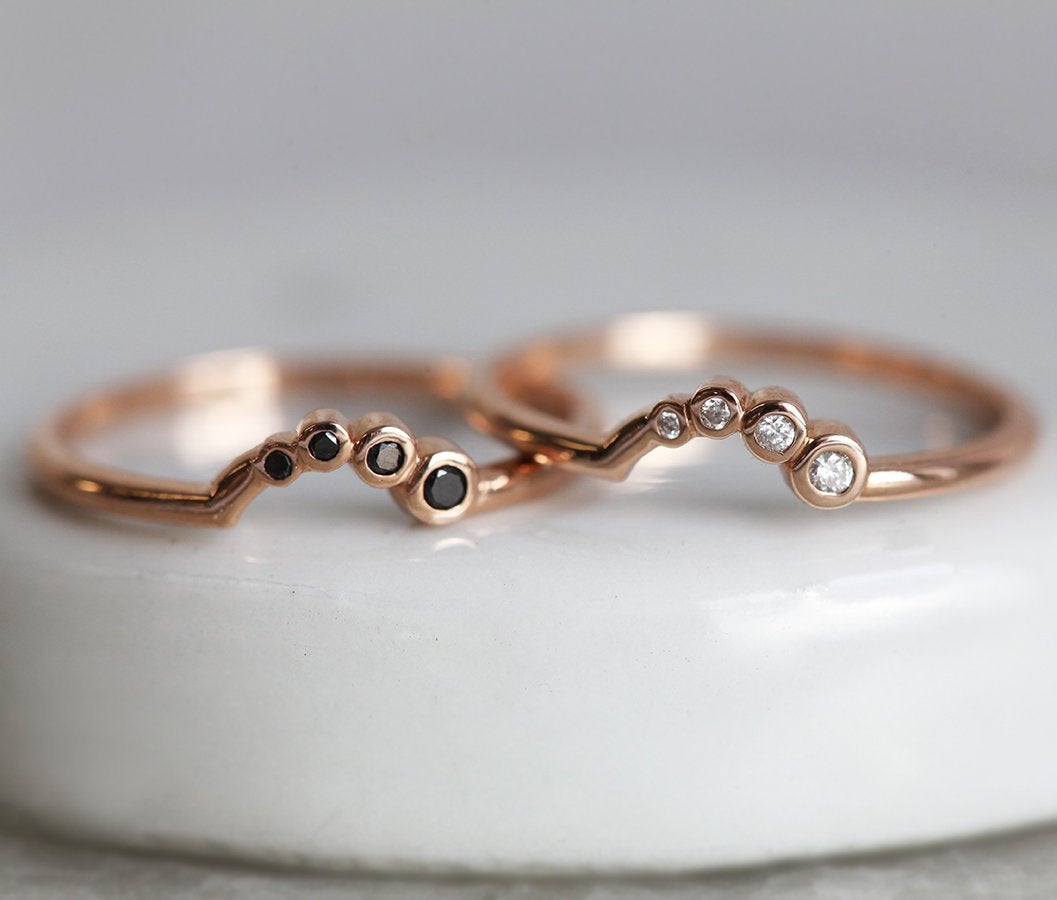 Black and White Side Diamonds