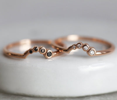 Black and White Side Diamonds