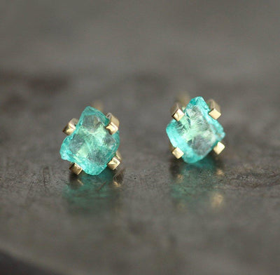 Blue apatite stud earrings