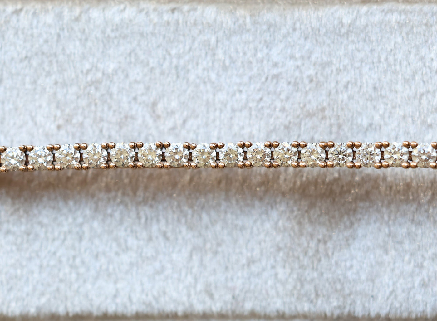 Diamond tennis bracelet 18k rose gold