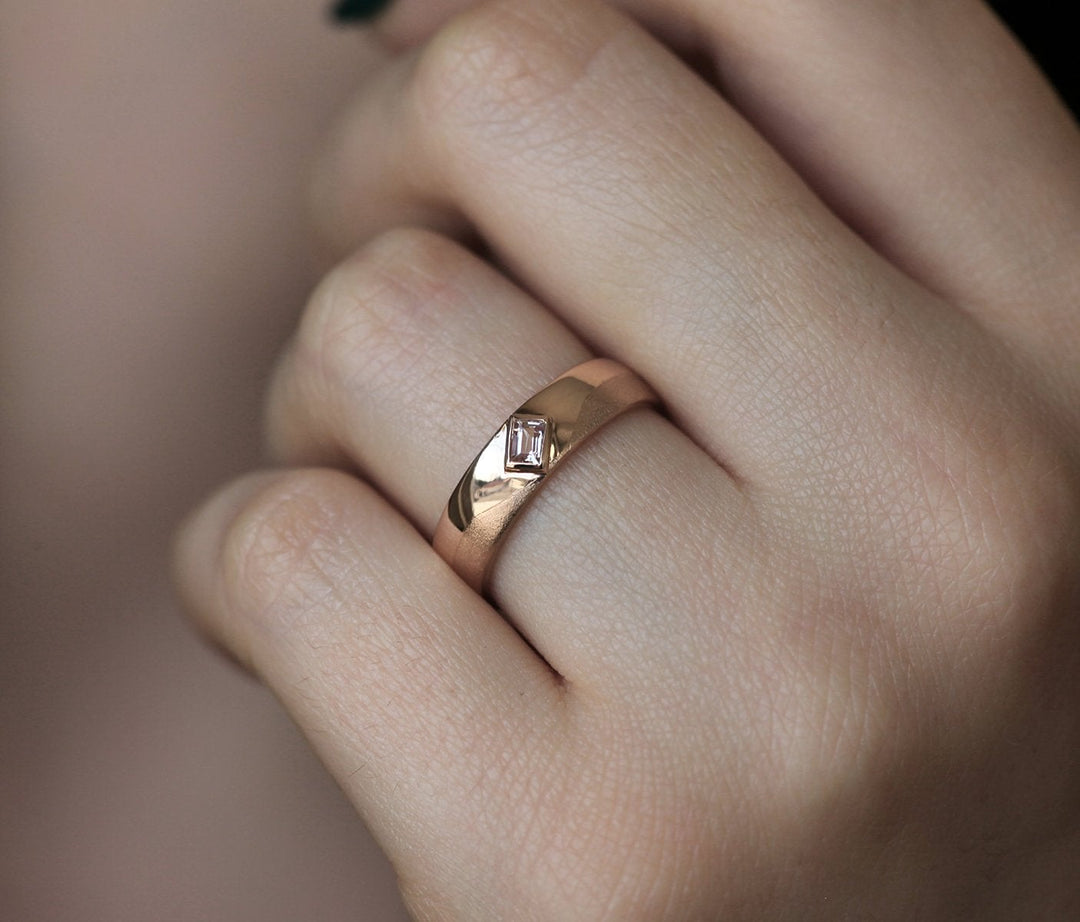 Mens pave diamond wedding band online