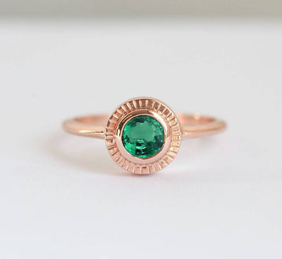 Emerald Ring, Emerald Diamond Ring Set