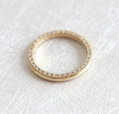 Double-Sided Full Eternity White Diamond Wedding Ring