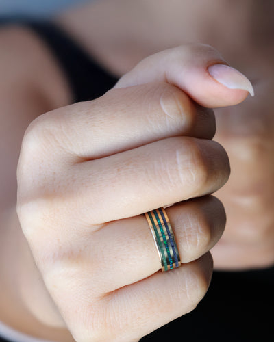 Triple inlay ring 