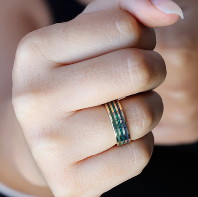 Triple inlay ring 
