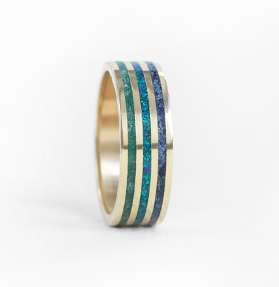 Triple inlay ring 