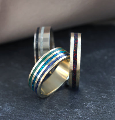 Triple inlay ring 