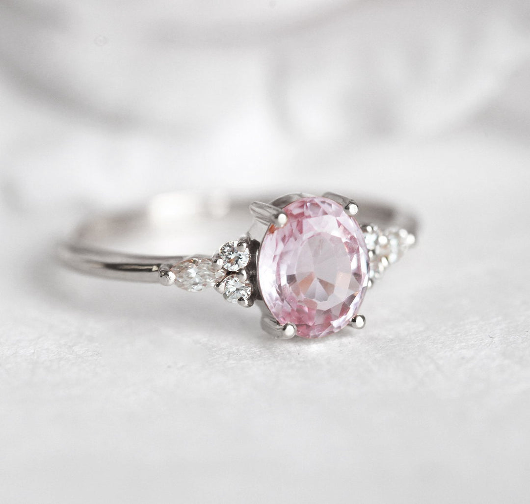 Peach Sapphire Ring Brilliant Earth Pink Sapphire Evelyn Peach