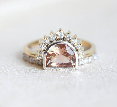 Giada Oregon Sunstone Ring, 14K Gold Ring-Capucinne