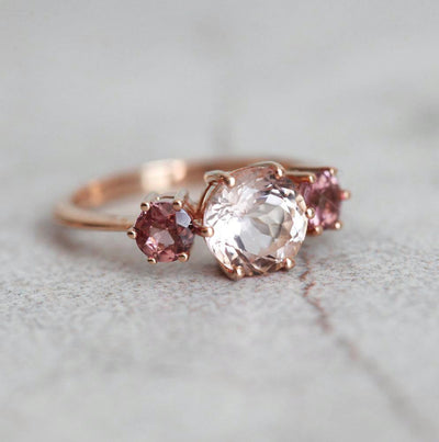 Pink 3-set Morganite Rose Gold Ring