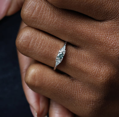 Harmony hexagon sapphire ring Rings