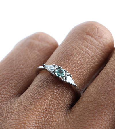 Harmony hexagon sapphire ring Rings