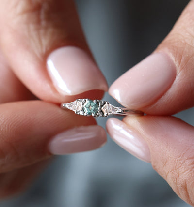 Harmony hexagon sapphire ring Rings