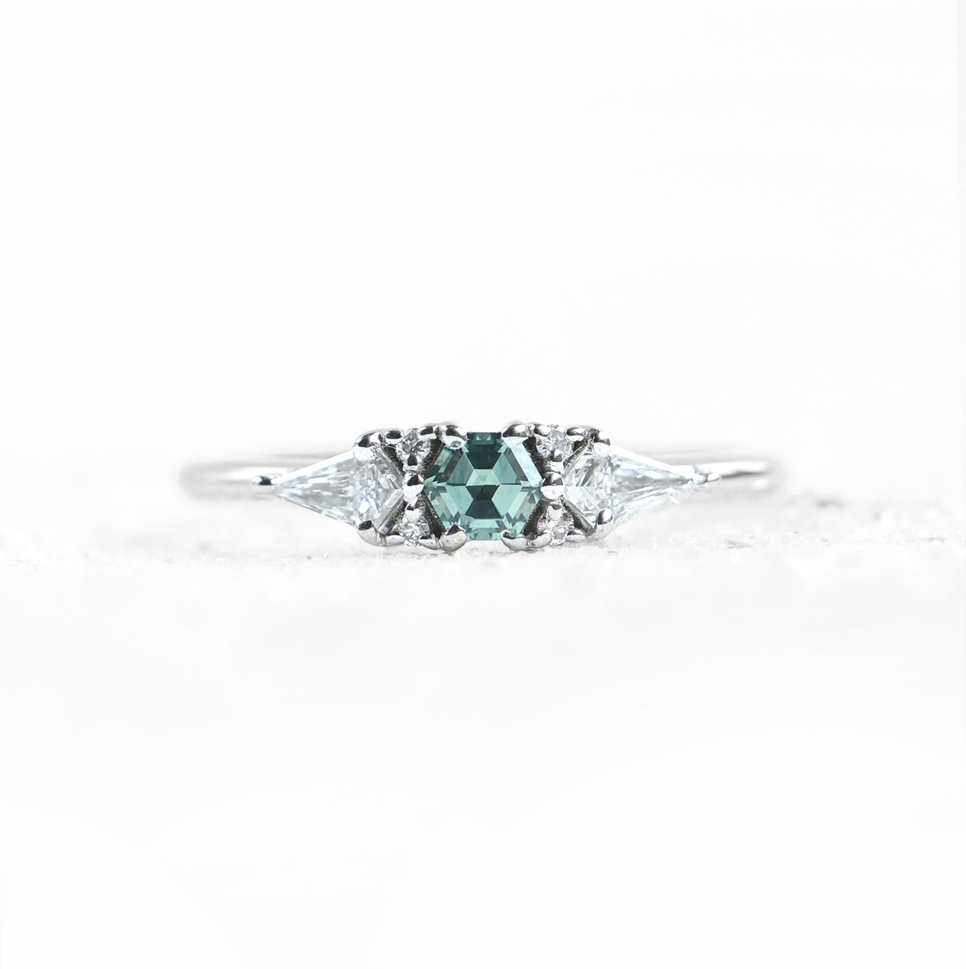 Harmony hexagon sapphire ring Rings