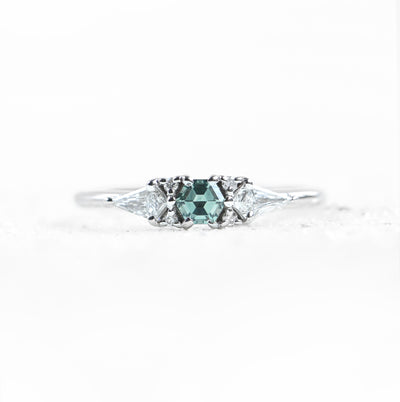 Harmony hexagon sapphire ring Rings