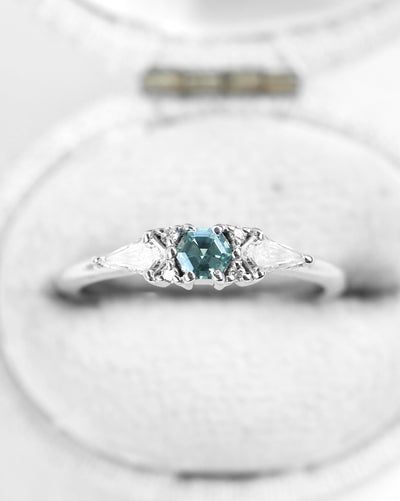 Harmony hexagon sapphire ring Rings