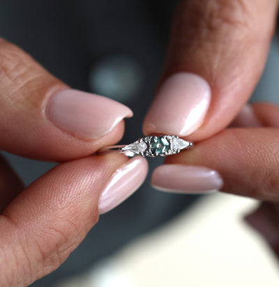 Harmony hexagon sapphire ring Rings