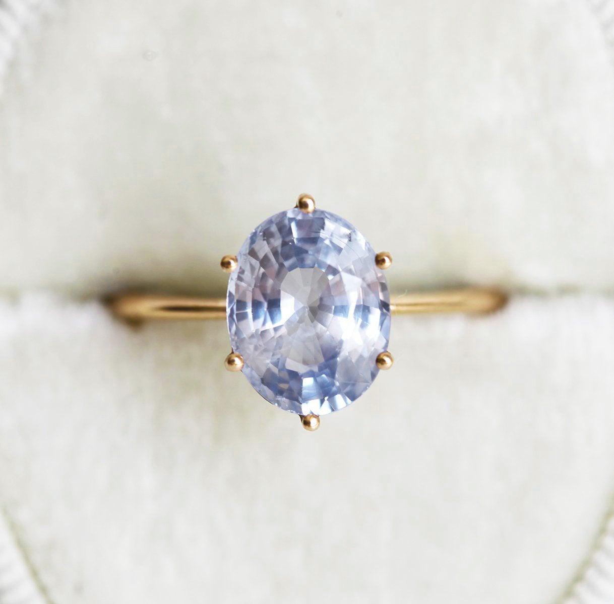 Jackie Lavender Sapphire Solitaire Ring-Capucinne