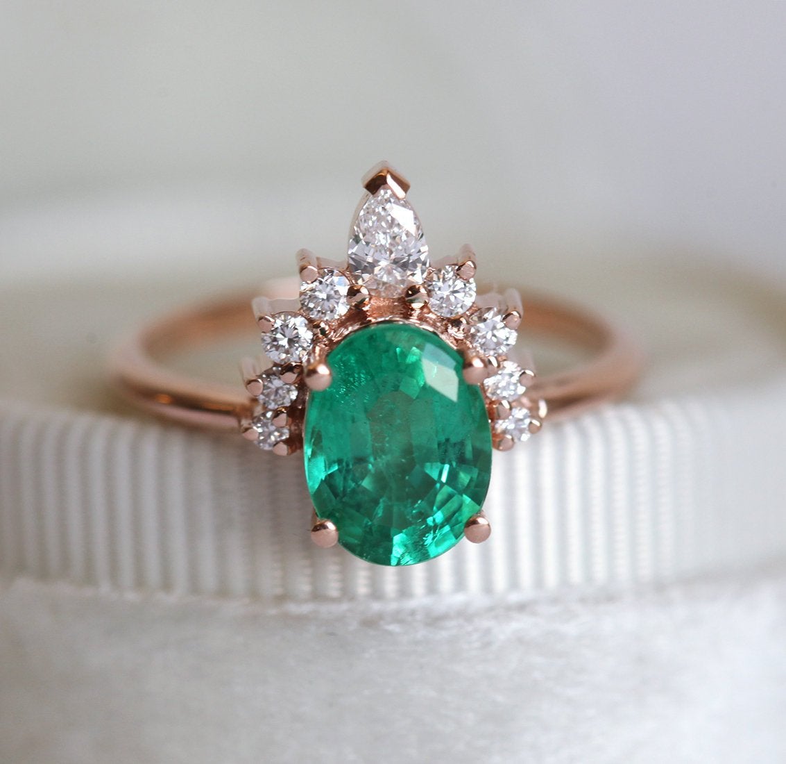 Janice Oval Emerald Ring