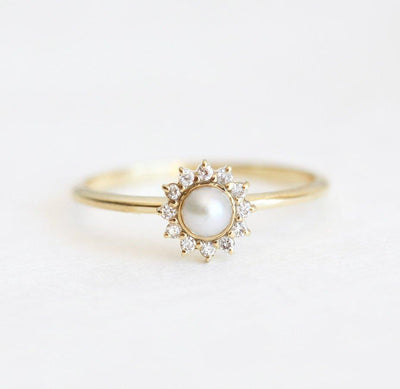 JESSIE WHITE PEARL RING-Capucinne